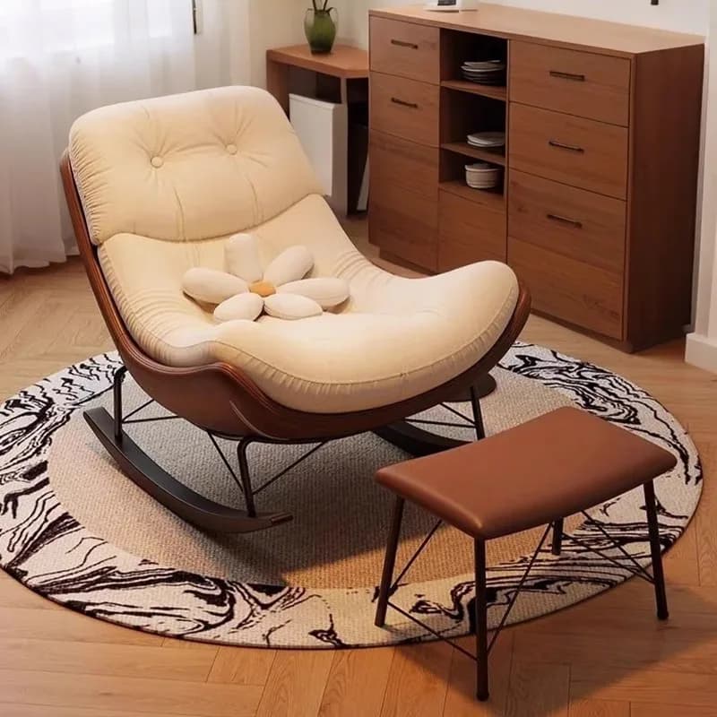 Sedie da soggiorno mobili di lusso con braccioli a dondolo, sedie da gioco, sedie da camera da letto, letture di design, mobili in stile cinese Poltrona