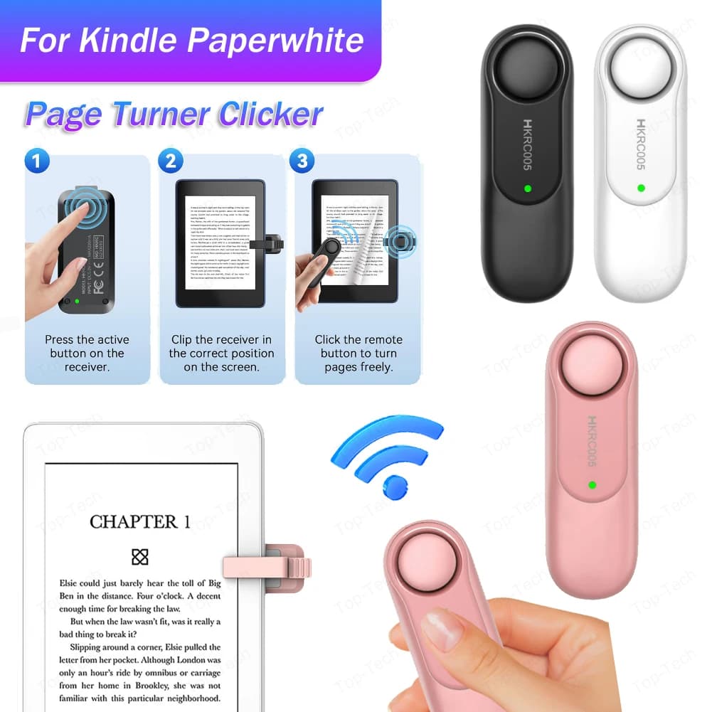 For Kindle Paperwhite Oasis Kobo EReaders Girapagina with RF remote control to snap camera Video recording Remote Trigger
