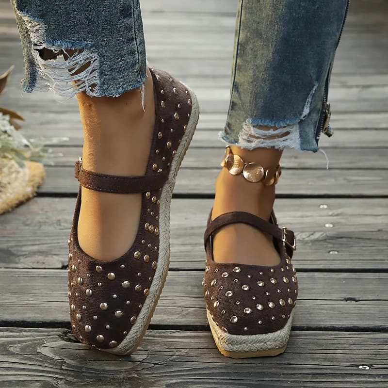 *Fashionable Hot Selling Sexy Loafers for Women Spring and Autumn New Round Toe Thick Sole Comfortable Casual Single Shoes
