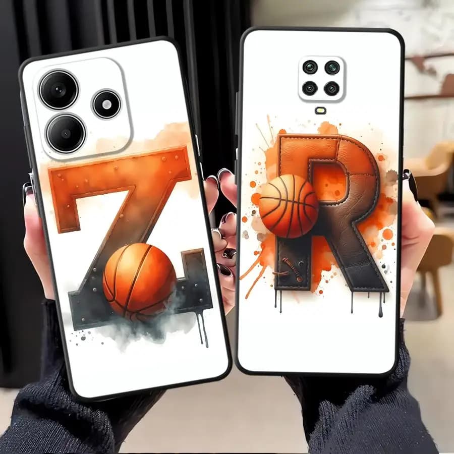 Cover per Xiaomi Redmi Note 15 9 8 14C 13 14 Pro Plus 10 12C 13C A7 Pro K80 A5 A4 12 11 A2 A1 con design Basket Lettera Z R