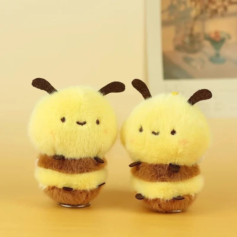 Simpatico portachiavi in peluche ape, ape grassa, peluche, ciondolo appeso, zaino, ciondolo, bambola di peluche, regalo Kawaii per ragazze e bambini