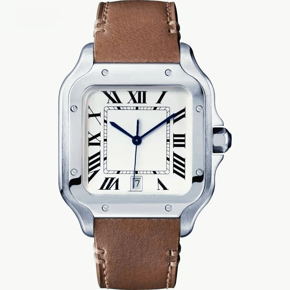 Cassa in Acciaio Inossidabile 904L, per Orologi Meccanici da Uomo e Donna, Quadrante Bianco e Nero, Orologio Automatico Luminoso, Vetro Zaffiro
