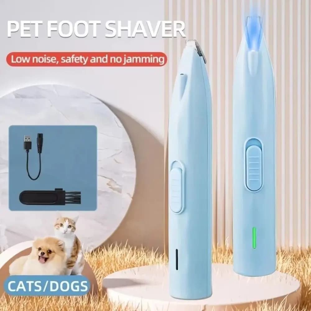 Kit Toelettatura Animali Domestici: Tosatrice Elettrica USB Ricaricabile Silenziosa con LED per Gatti, Tosatore a Basso Rumore per Peli di Animali e Cura delle Orecchie
