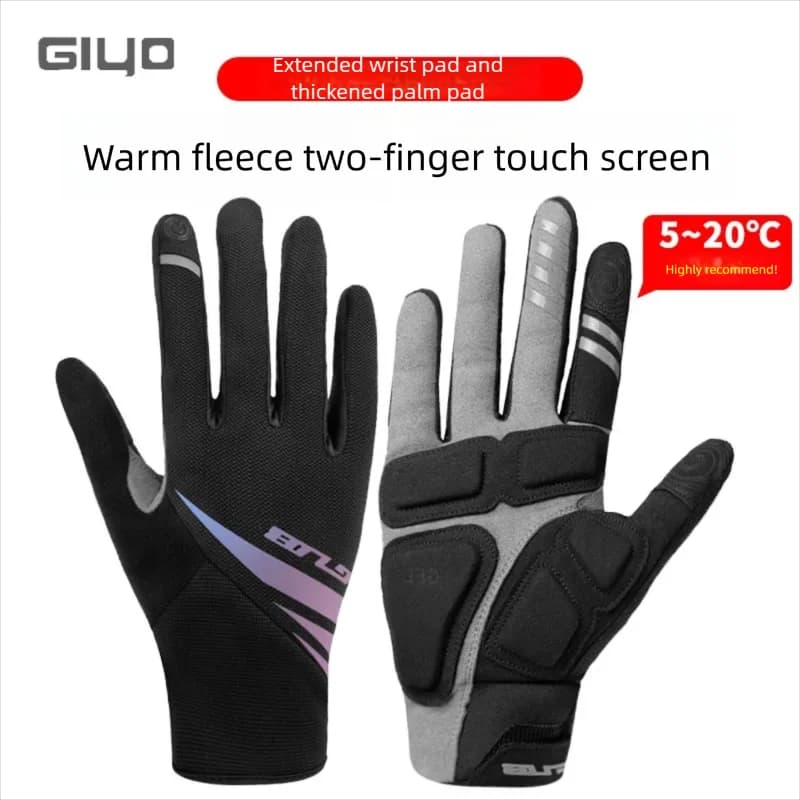 Uomo Donna Inverno Ciclismo Guanti a dita intere Sport all'aria aperta Corsa Moto Sci Guanti touch screen Guanti caldi antiscivolo