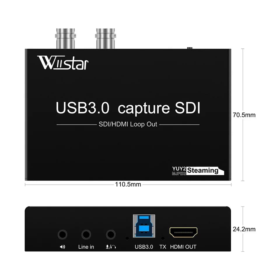 VIDEO CAPTURE Box Grabber Dongle Gioco Trasmissione in streaming live Grabber1080P USB3.0 60FPS SDI Acquisizione ingresso/uscita compatibile HDMI