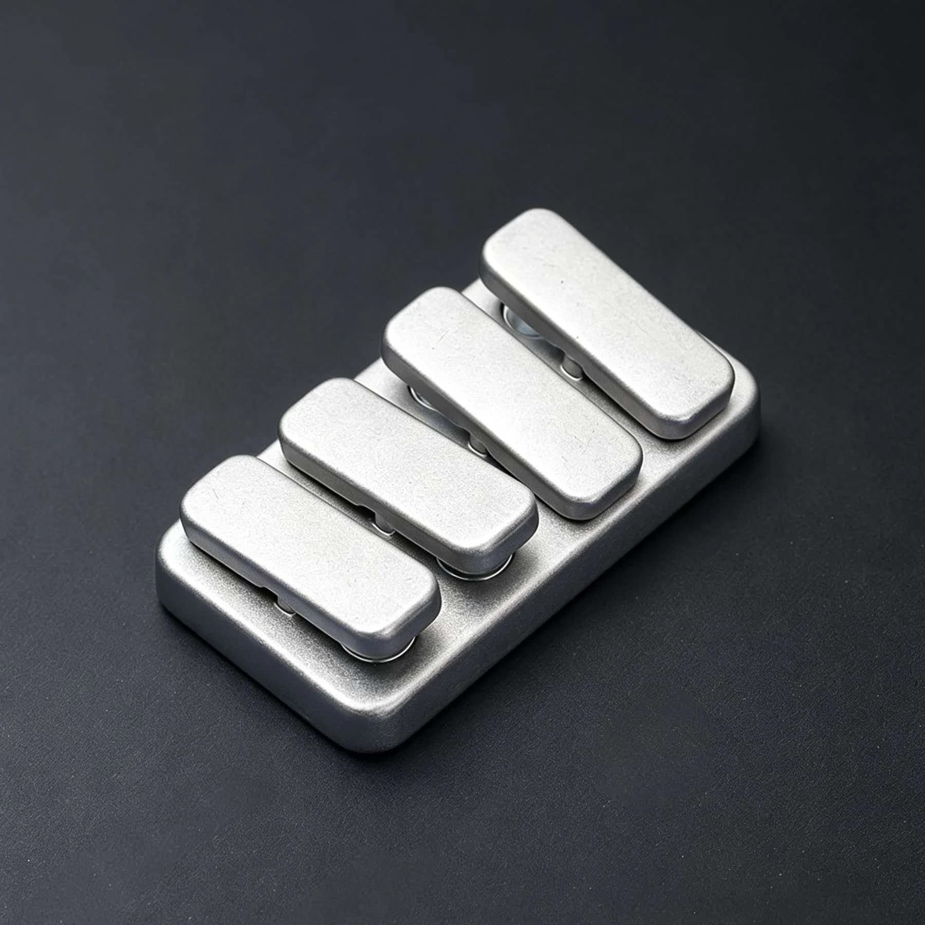Silver Piano Key Metal Magnetic Haptic Toys Adults Fidget Slider EDC Clicker Gifts To Relieve Stress And Anxiety ADHD
