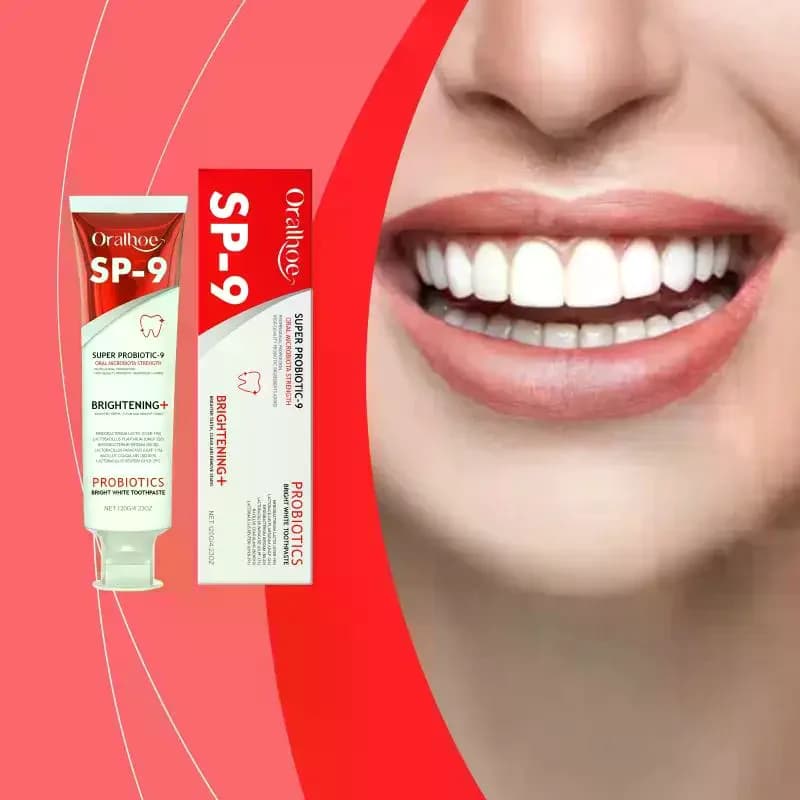 Dentifricio Sbiancante Probiotico Rimuove Placca e Macchie Formula Delicata per Bocca Sensibile Freschezza Tutto il Giorno