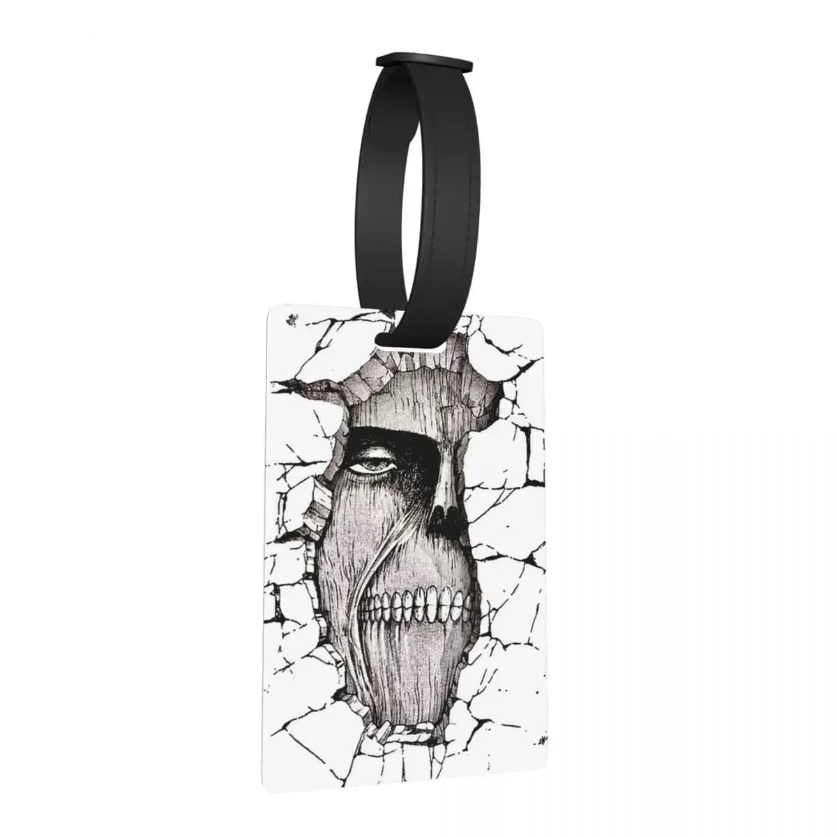 The Wall Titan Attack On Titan Giappone Cartoon Etichette per bagagli Valigia da viaggio Carino Bagaglio Imbarco Tag Porta etichette ID Nome Indirizzo