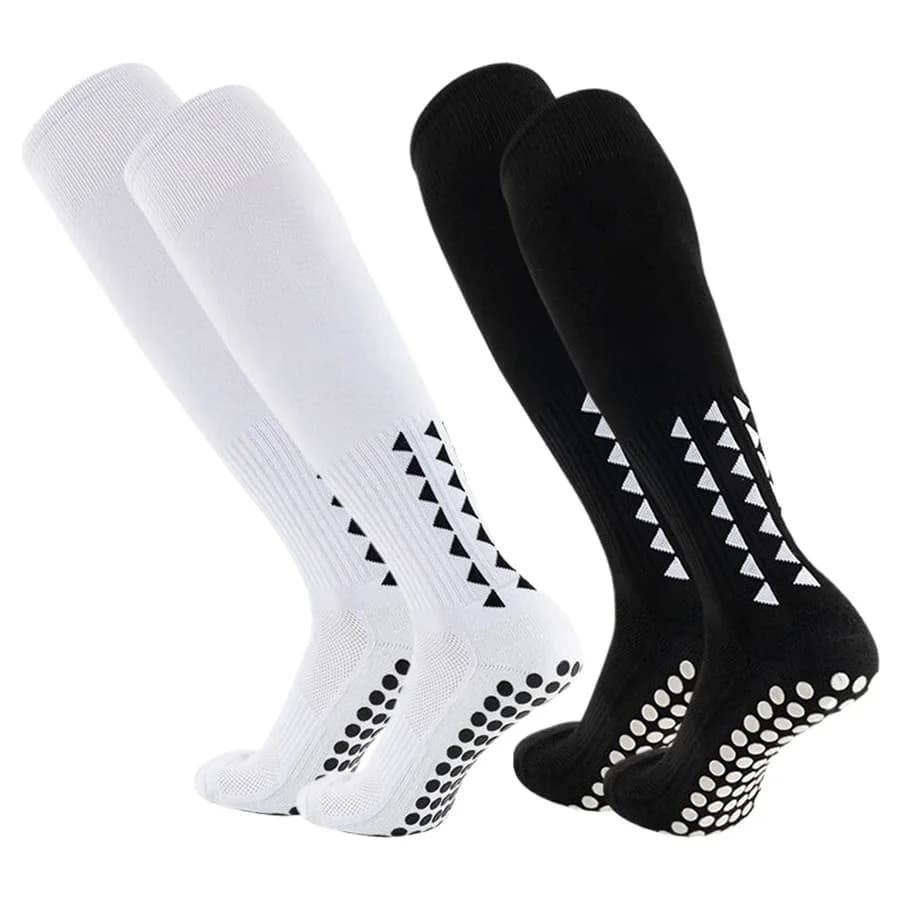 Calze Lunghe al Ginocchio Antiscivolo per Uomo e Donna, per Calcio, Basket, Baseball, Rugby, Ciclismo, Corsa, Tennis, con Fondo in Spugna