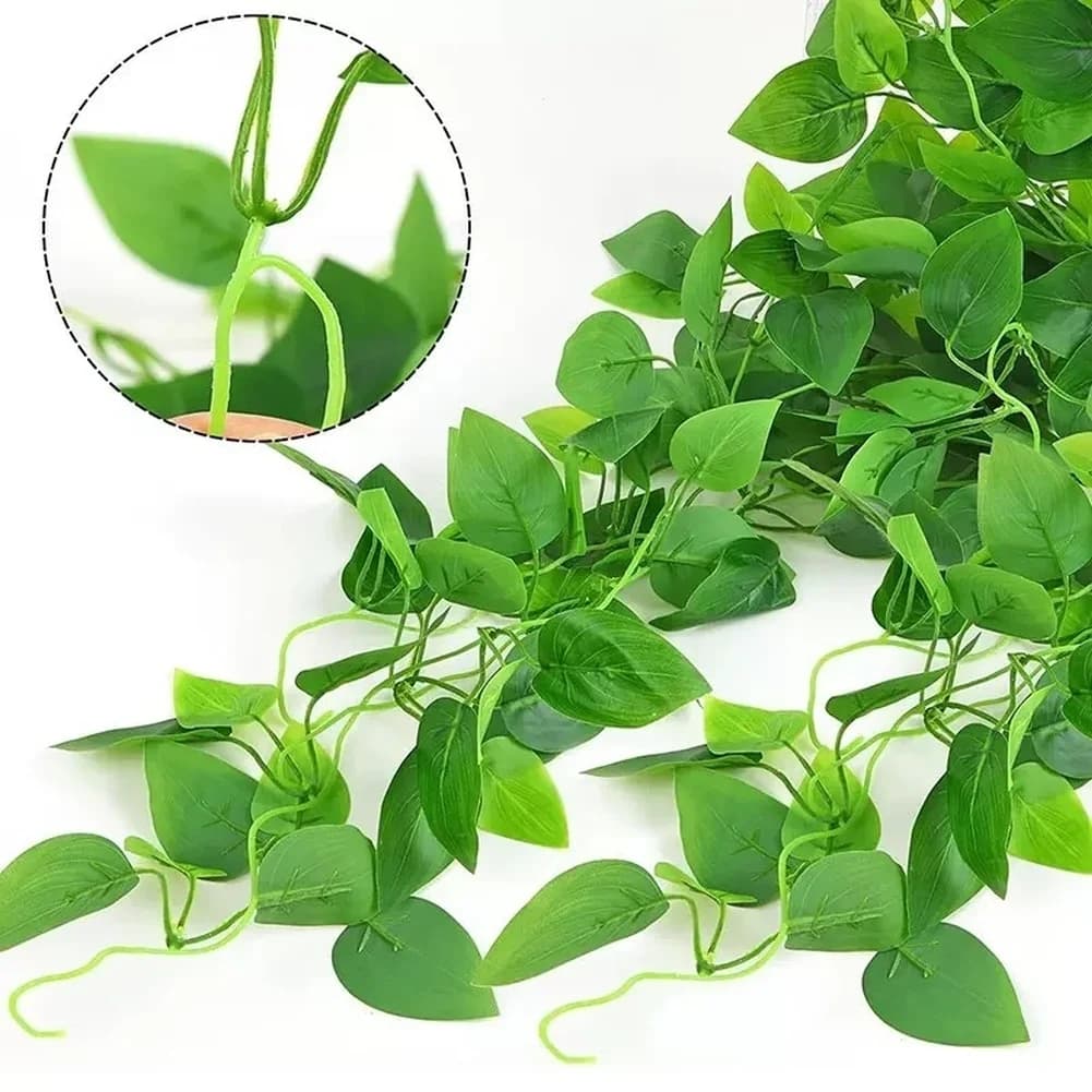 Artificial Pothos Plant from Wall with Realistic Sheets for Interior Decoration Home and Office, Suspended Fin Plant