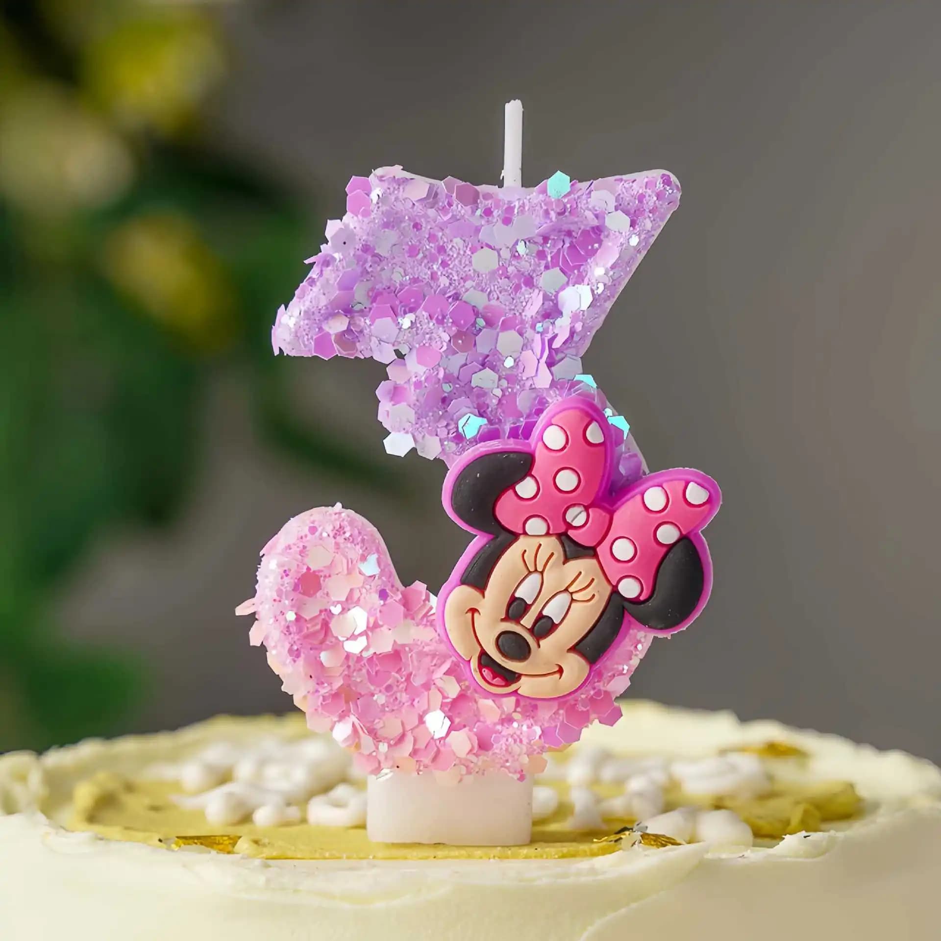 Creative birthday candle in the form of cartoon, digital candle from 0 to 9, cake accessory, birthday candle
