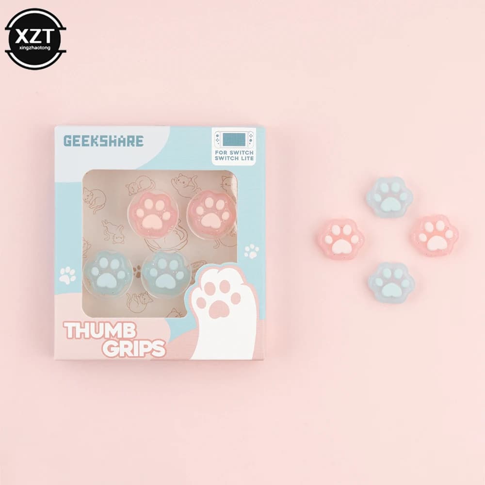 A forma di artiglio di gatto Thumb Grip Cap Silicone Soft Cover protettiva Controller Thumbstick Case per Nintendo Switch Oled JoyCon NS Lite