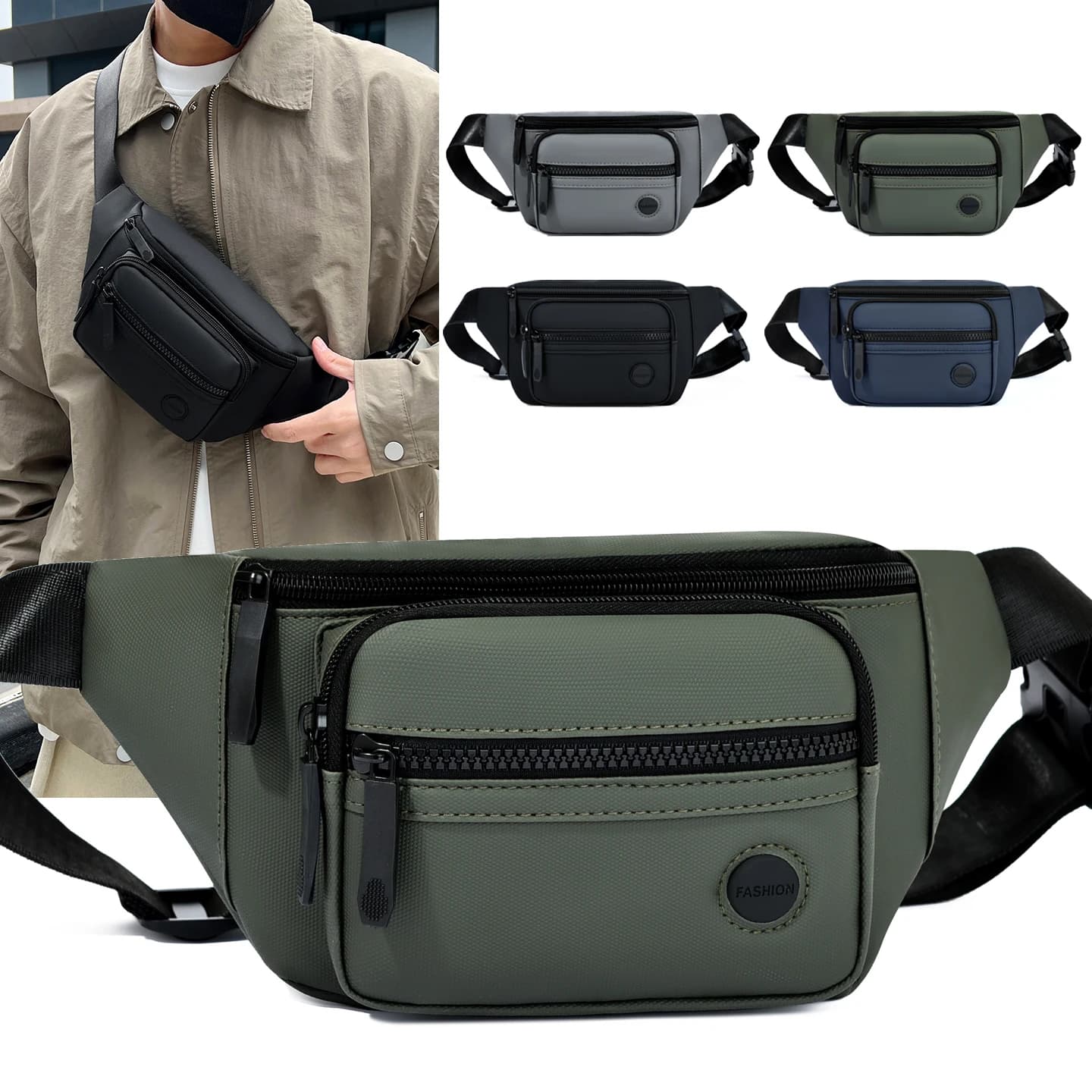 Unisex Rain Bag, Men's and Women's Belt Bag, Phone Door and Work Accessories - Travel Accessories