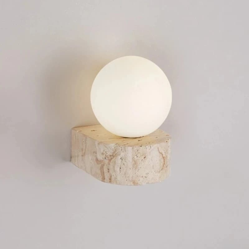 Wabi Sabi Style Wall Lamp Yellow Cave Stoneretro Homestay Designer Living Room Aisle Background Wall Lamp Bedroom Bedside Lamp