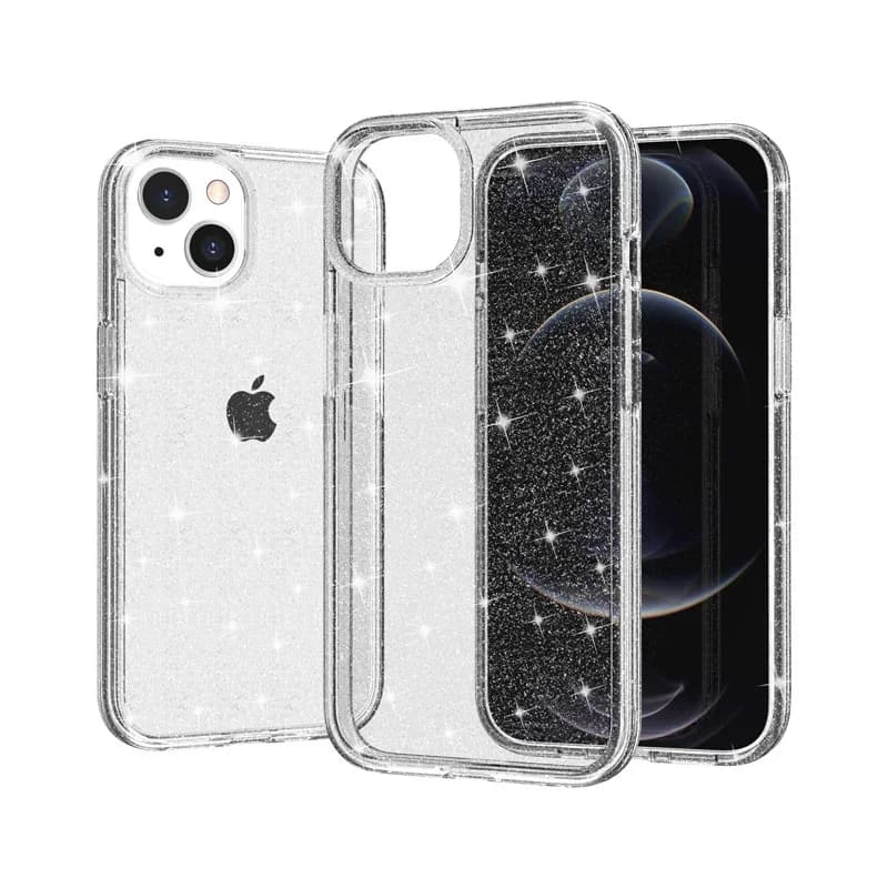 Custodia glitter trasparente con protezione super dura da 6 piedi per iPhone 17 Pro Max/16/15/14/13/12/11/XR/8 Plus/SE 2 Cover scintillante lucida