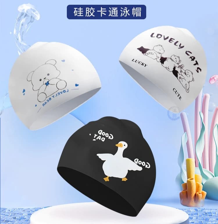 Silicone Kids Swimming Head for Cartoons Waterproof Swimming Head for Professional Ear Protection for Kids Kids Women Men