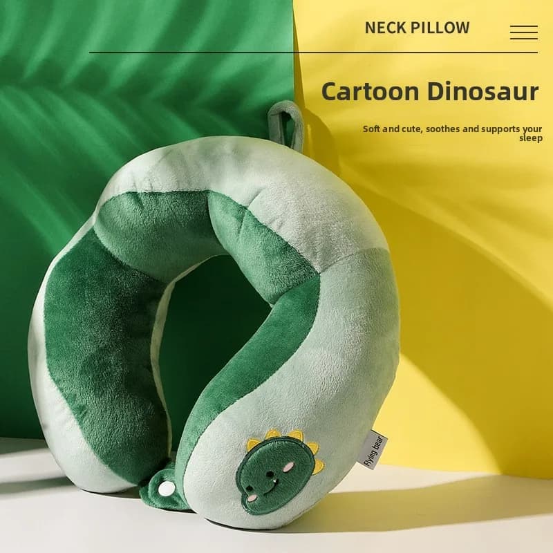 Cuscino a forma di U per supporto del collo, per viaggi, auto, aereo, riposo, per studenti, protezione del collo, collare morbido in fibra di poliestere, multifunzionale