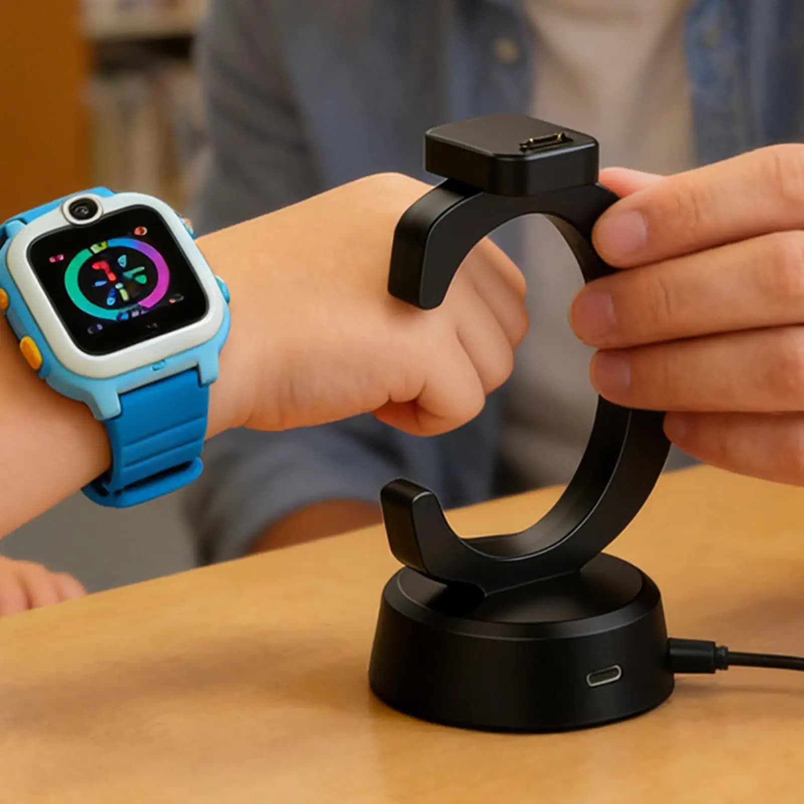 For Xplora X6 Play/Xplora X6 Pro Smartwatch Charging Stand C-Shape Station Watch Charging Stand For Children Kids School Sports