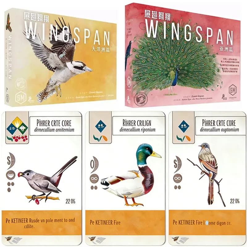 Gioco da Tavolo Strategico Originale Wingspan Versione Cinese, Gioco Educativo a Tema Natura, Regalo per le Vacanze