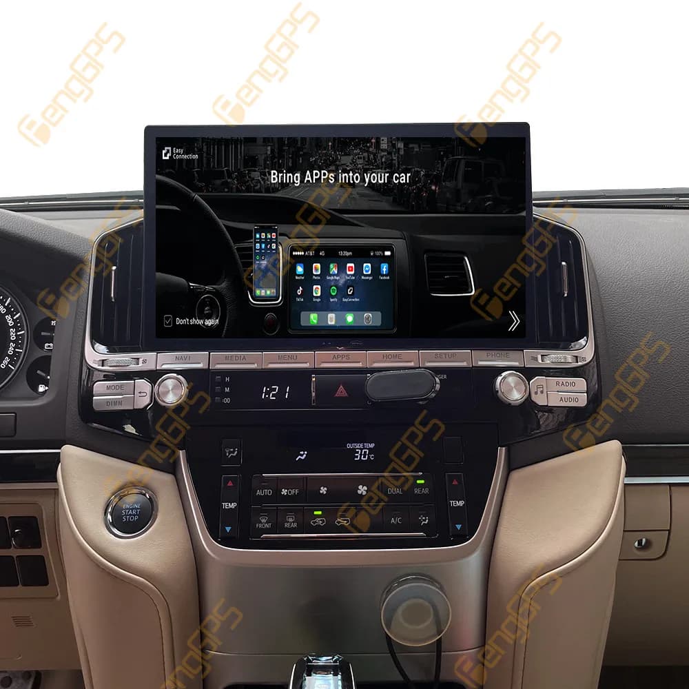 13.3 Inch Android 13 CarPlay Car Radio For Toyota LC200 2016-2021 Touch Screen Multimedia Player GPS Navigation Stereo Head Unit