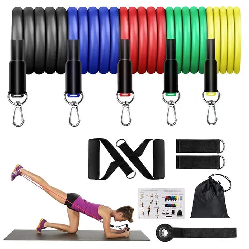 Exercise Bands Set Bodybuilding Home Gym Equipment Professional workout with weights Fitness elastic Expander workout