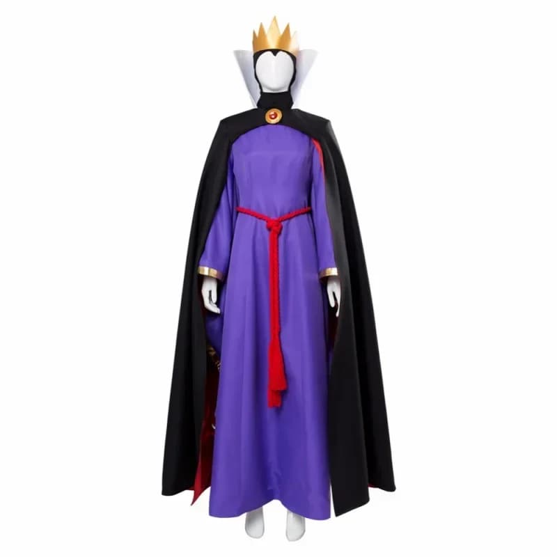 The Snow White Evil Queen Cosplay Costume with Crown Evil Queen Costume Dress Halloween Carnival Costume