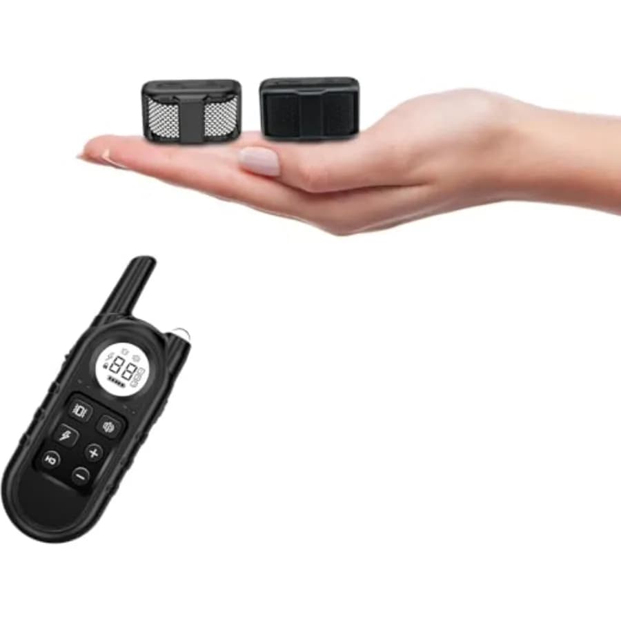 Collare Antiabbaio Elettrico per Cani Piccoli, Leggero, con Telecomando per 2 Cani di Piccola Taglia (2,2-6,8 kg) e Cani di Taglia Media/Grande/Cuccioli