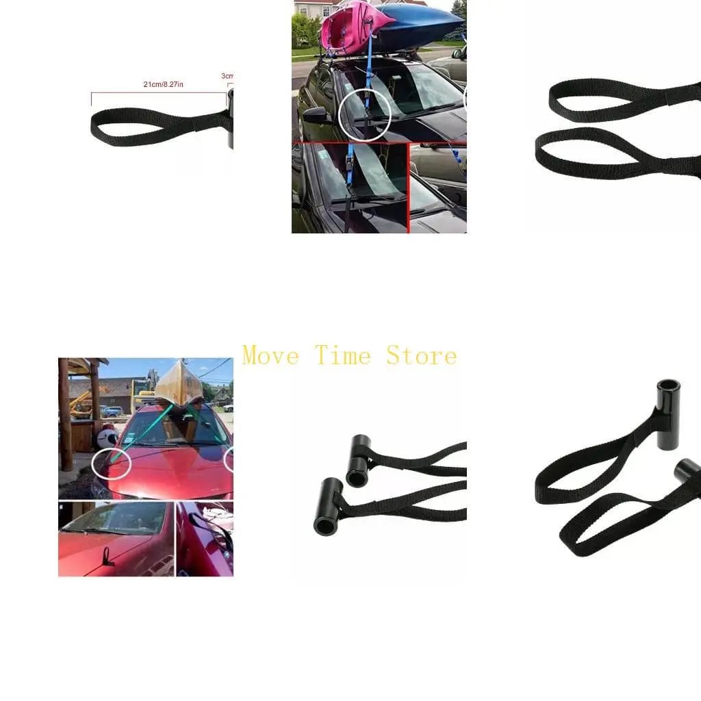 92ME 2Pcs Quick Hoods Rings Hoods Anchors Strap Boats Tie Down Strap Kayak Canoes Boats Tie Down Anchors Point Strap Easy to Use