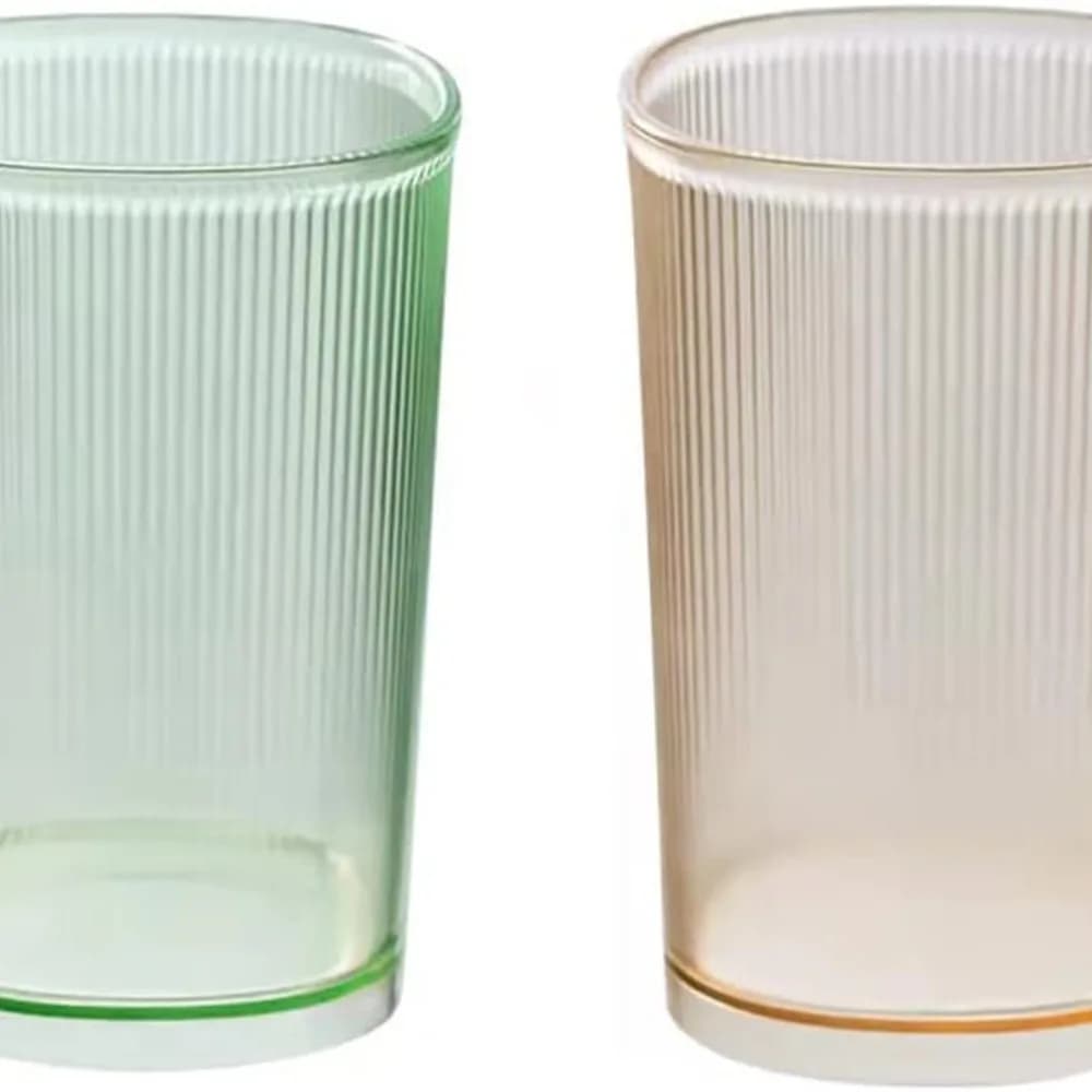 Portaspazzolino in plastica, bicchiere, bicchieri da bagno, porta pennelli per trucco, set di 2 bicchieri riutilizzabili.