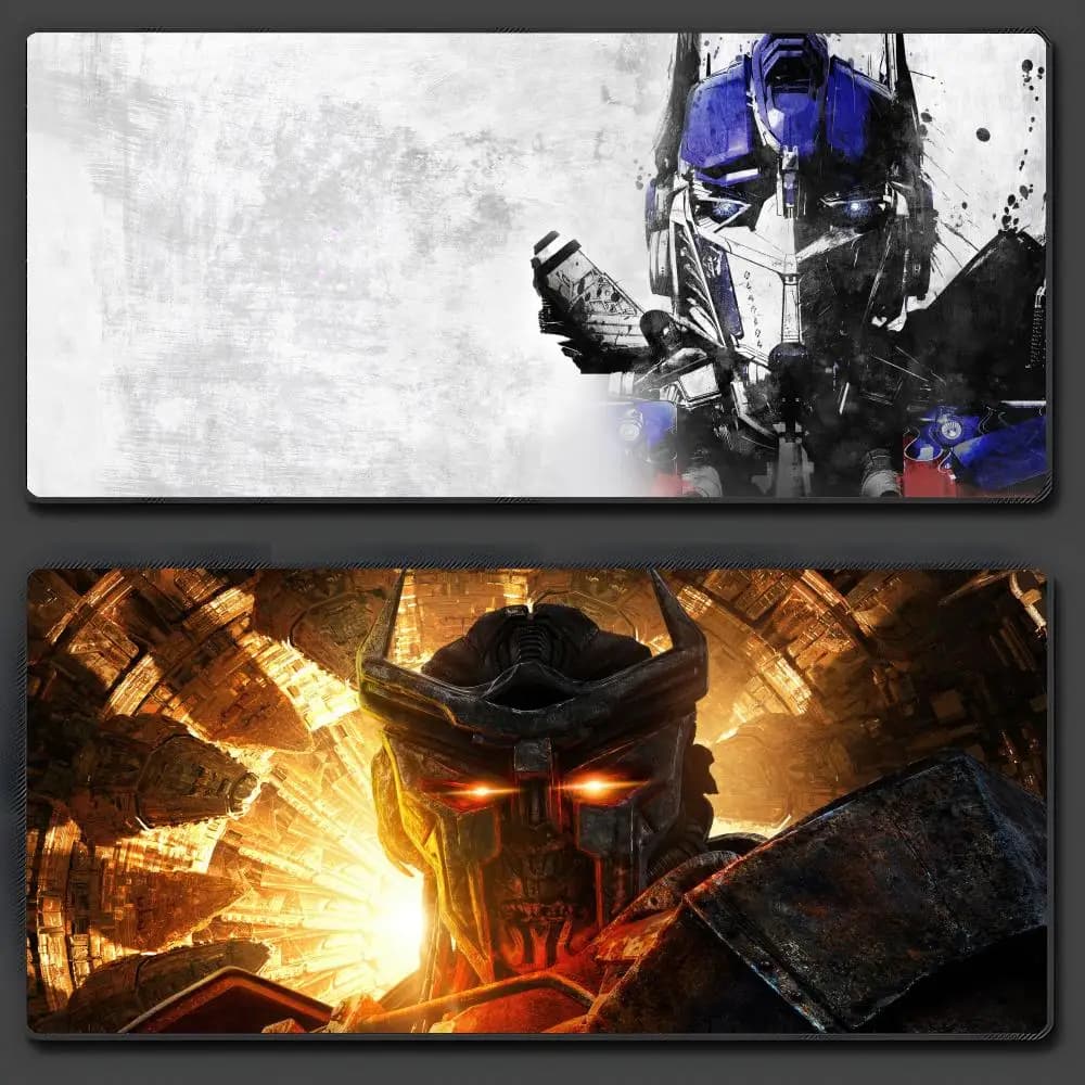 Fantastico tappetino per mouse T-Transformers, grande tappetino per mouse da gioco in gomma antiscivolo, tappetino da scrivania resistente con bordo con cuciture spesse, adatto per ufficio e gaming.