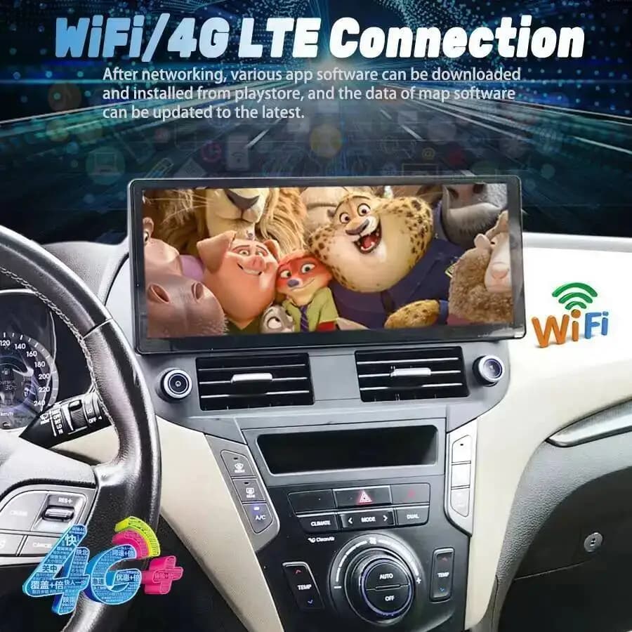 Intelligent Android Auto radio GPS Navi Video Player For Hyundai Santa Fe ix45 2012-2017 15.6" Car Radio Screen wireless CarPlay