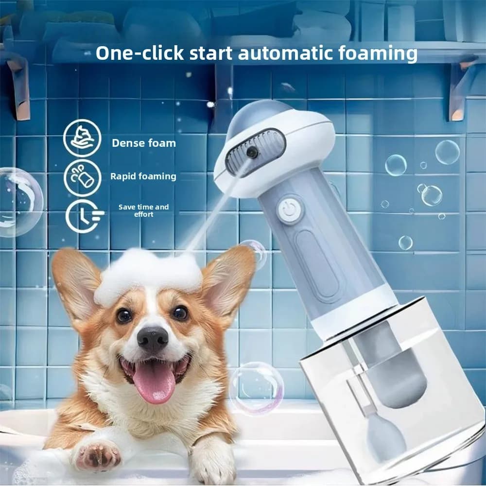 Macchina per schiuma per shampoo per animali domestici Macchina per bolle di seconda generazione per il bagno di cani e gatti con generatore di schiuma