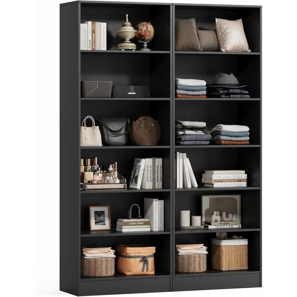 Armadio in Legno da 50 Pollici con Ripiani Regolabili, Sistema Guardaroba Walk-in per Vestiti e Indumenti