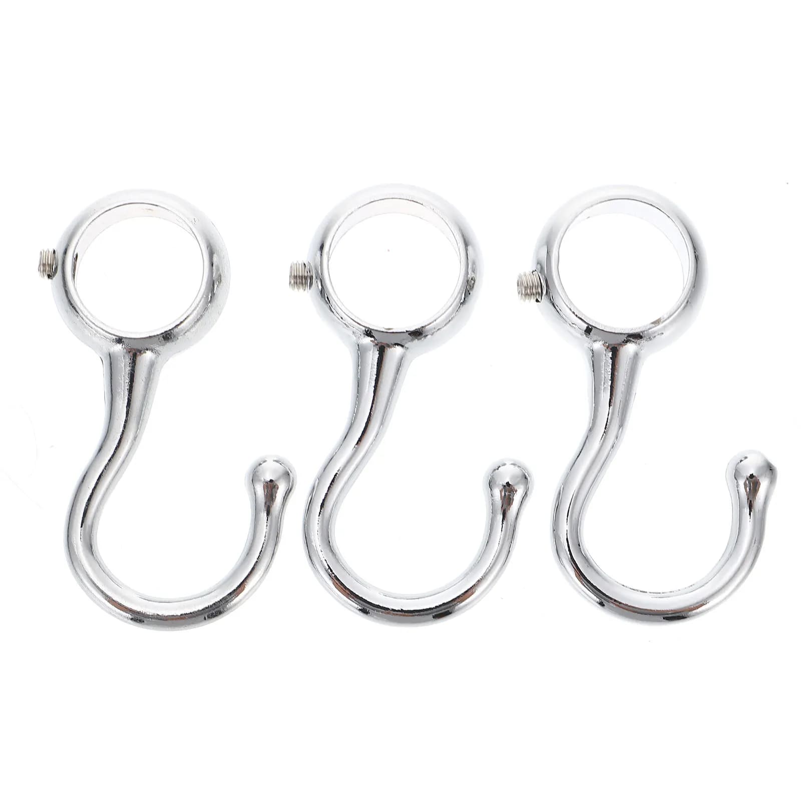 3 Pcs Laundry Hanger Hooks Coat Hangers Metal Hanging Bag Clothing for Closet Clothes