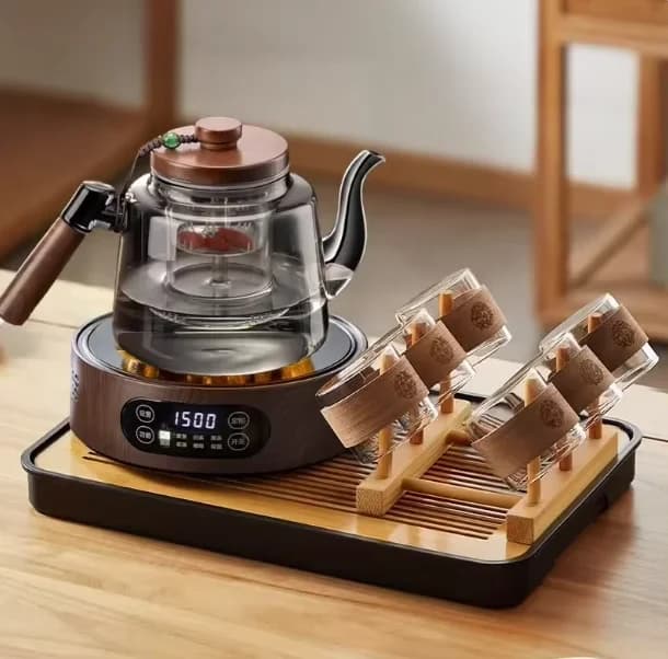 220V New Thickened Large‑Capacity Glass Tea Kettle, Electric Stove Boiling Tea Set Multifunctional Health Pot LYH