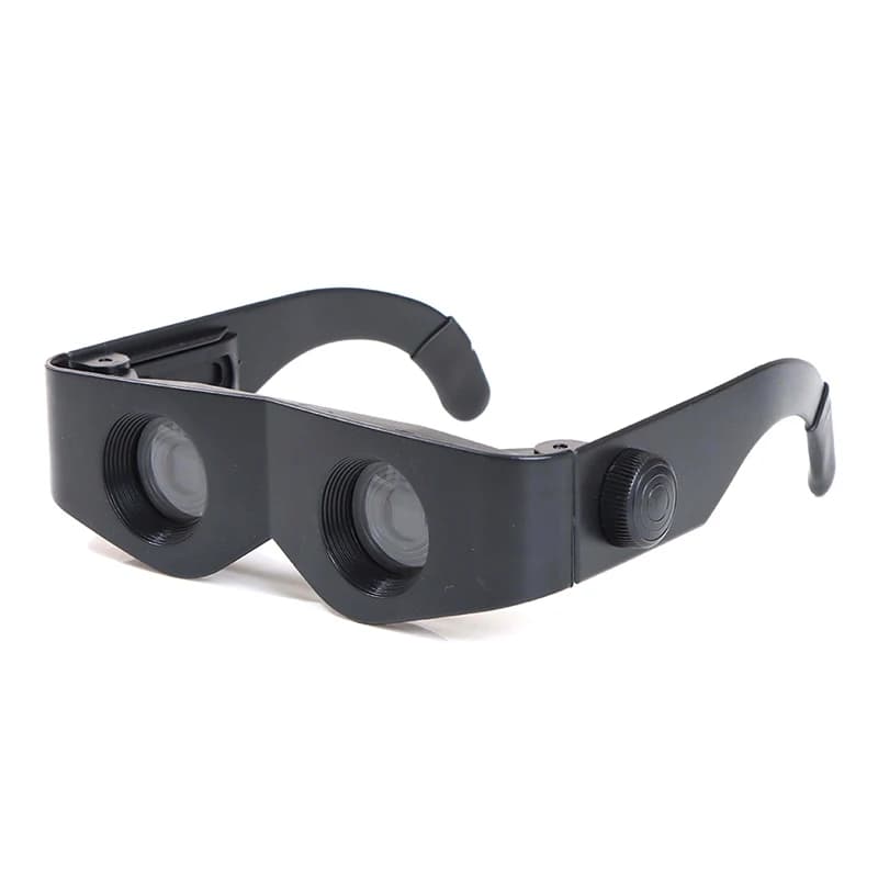 【W】Binocolo portatile con lente d'ingrandimento a forma di occhiali per pesca, escursionismo, concerti
