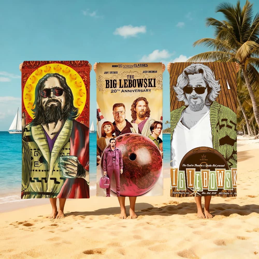 Asciugamano da Spiaggia 'The Dude' del Film 'The Big Lebowski', Morbido e ad Asciugatura Rapida, Regalo per Viaggi, Palestra, Doccia, Campeggio e Sport