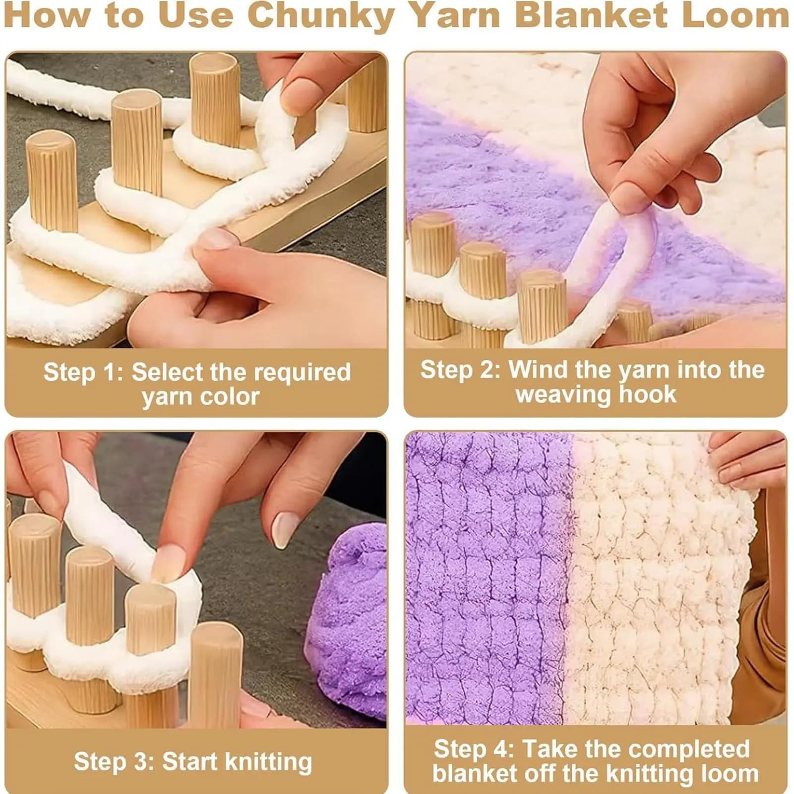 Hand knitting frame kit big crochet frame set for hand knitting crafts Hobby Beginners Weaving Cover Scarf Sewing cushion
