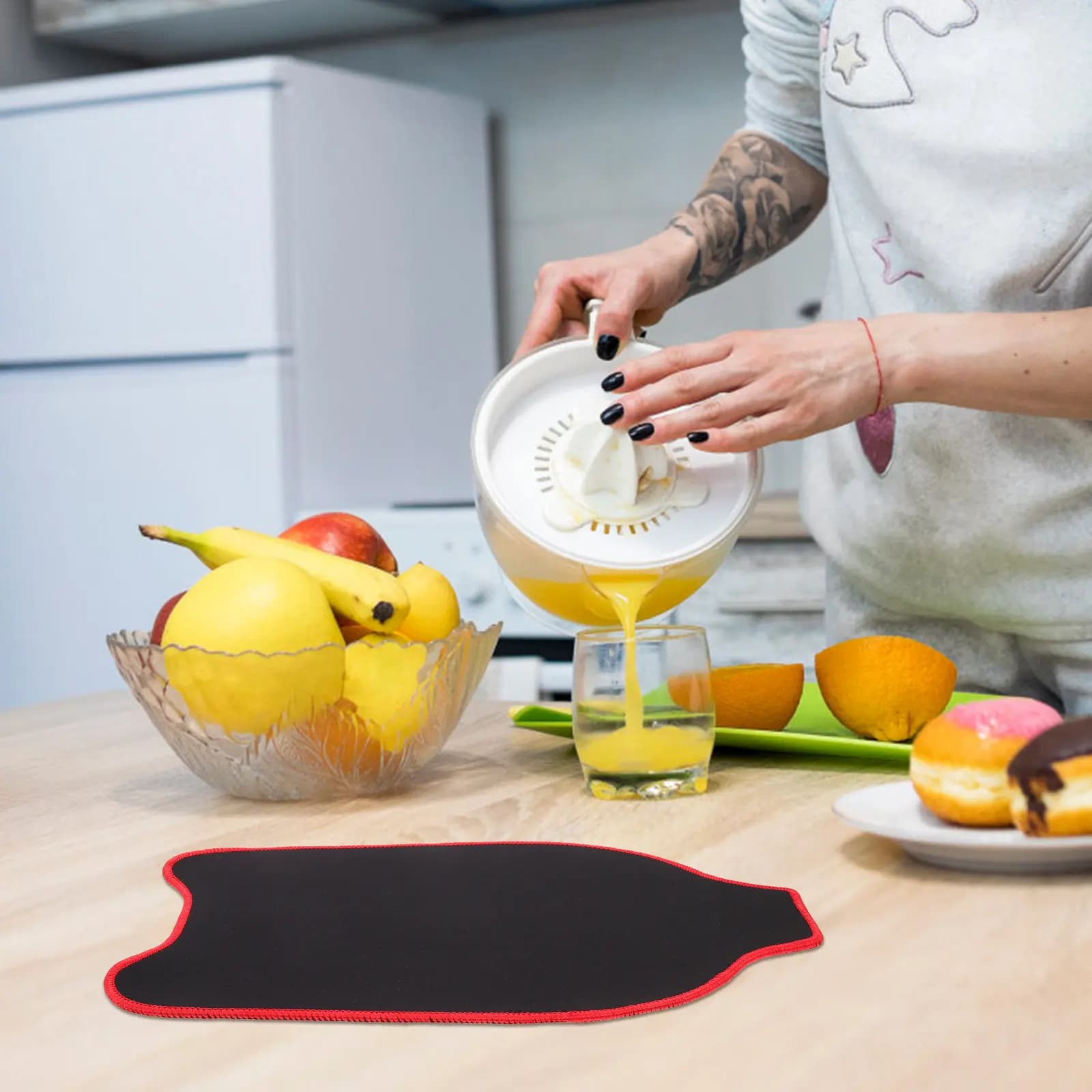 Tappetino Antiscivolo Premium in Gomma per Mixer, Supporto Stabile per Frullatore da Cucina, Tappetino Scorrevole Antiscivolo per Elettrodomestici da Tavolo