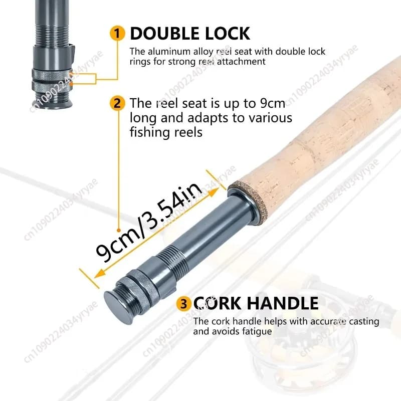8 Fan Premium Fly Fishing Combo Soft Rod Reel with River and Lake Bass Trout Aids