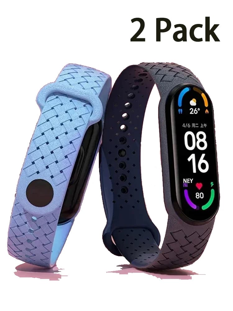 Confezione da 2 cinturini per orologi per Xiaomi Mi Band 7 6 5 4 3 NFC cinturino in silicone di ricambio Miband braccialetto sportivo Correa mi band 7 cinturino