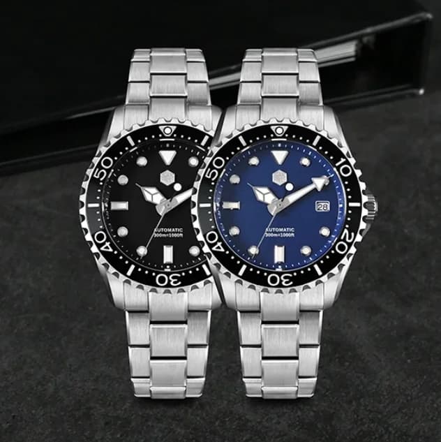 San Martin Men Automatic Watch 40mm Mechanical Wristwatch Diver 30Bar Waterproof Luminous Sapphire Mirror YN55 Ceramic Bezel