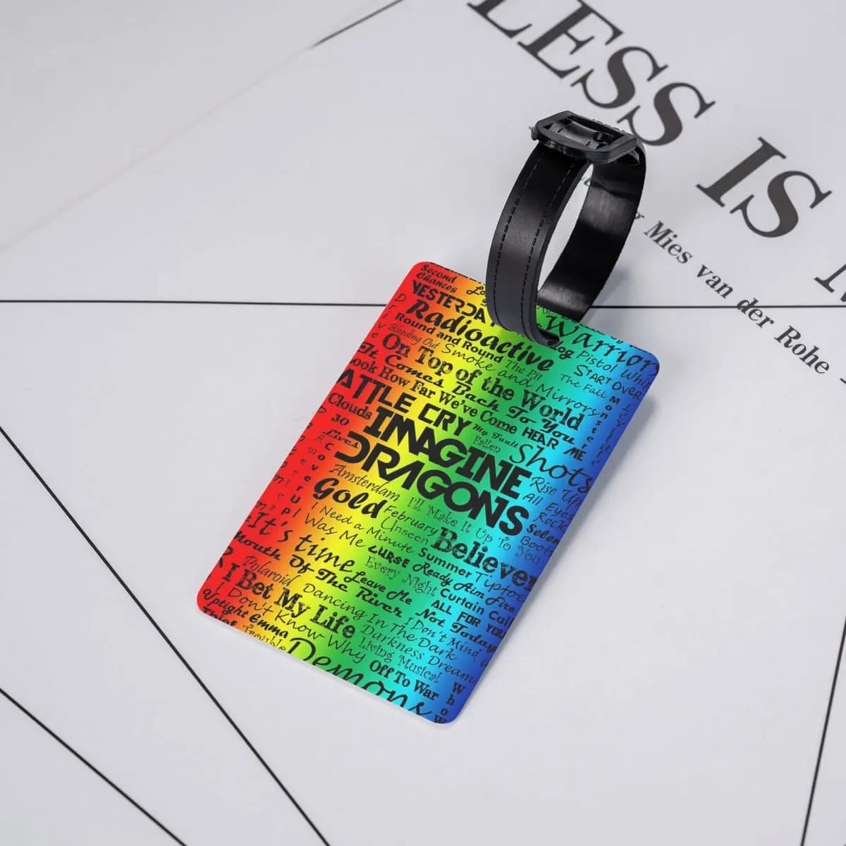 Etichette per Bagagli Imagine Dragons, Accessori per Valigie, Targhette per Bagagli da Viaggio, Porta Etichette con Nome e Indirizzo