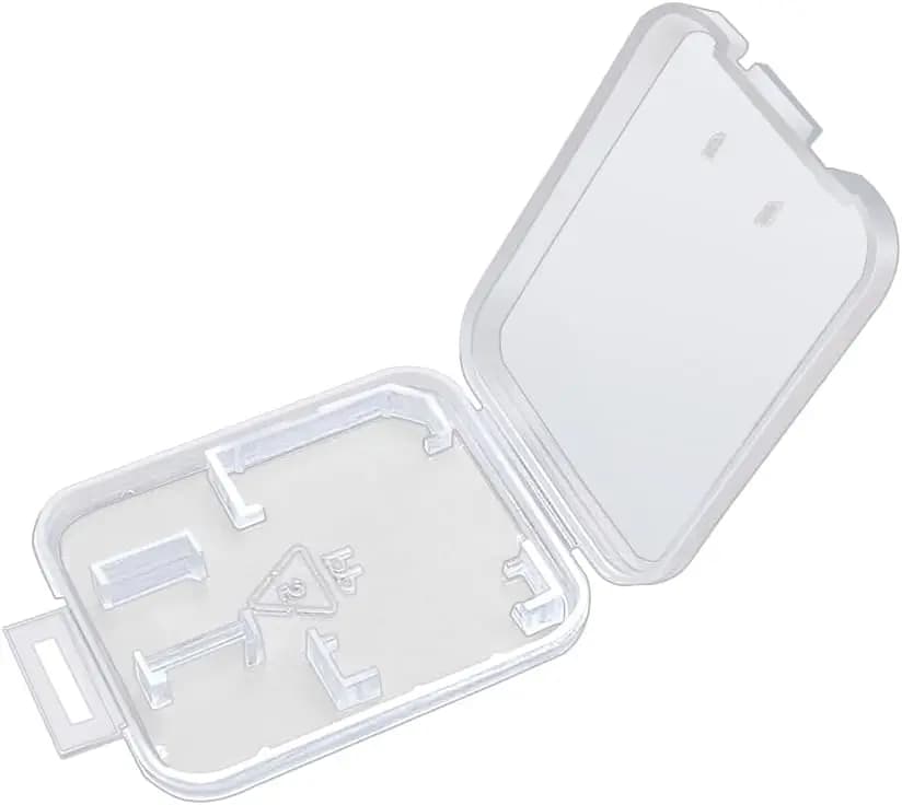 Confezione da 20 custodie trasparenti in plastica per schede di memoria SD e MicroSD, soluzione di archiviazione leggera