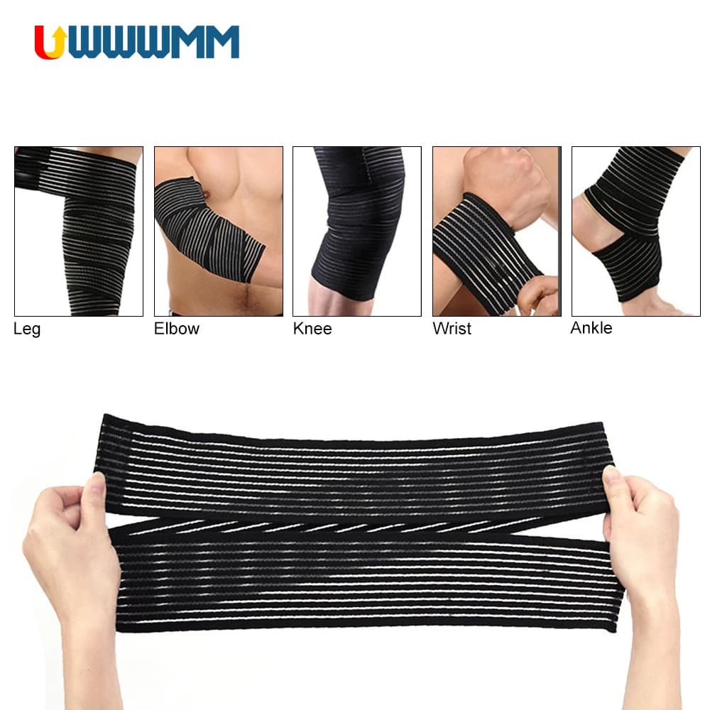 1 pz fasciatura elastica di compressione regolabile ginocchio gomito avvolgente caviglia tutore per polso gonfiore dolore fasciatura sportiva cinturino distorsione articolare