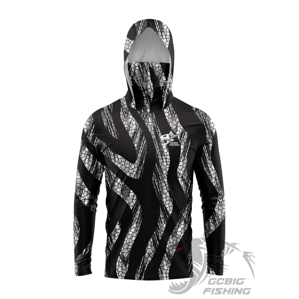 Nuovo Huk Finge Abbigliamento da pesca a maniche lunghe da uomo all'aperto Anti zanzare Camicia da pesca sottile e asciutta Abbigliamento UV Cappotto con cappuccio Protezione solare