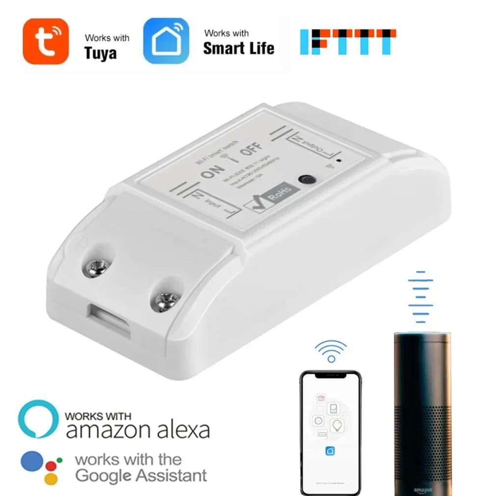 1 pz Interruttore Smart WiFi Fai-da-te, Telecomando Wireless per il Controllo Domestico, Compatibile con Alexa e Google Home