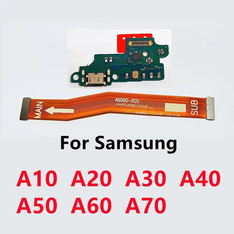 For Samsung A10 A20 A30 A40 A50 A60 A70 A705F A205F USB Charger Port Jack Dock Connector Charging Board Flex Cable