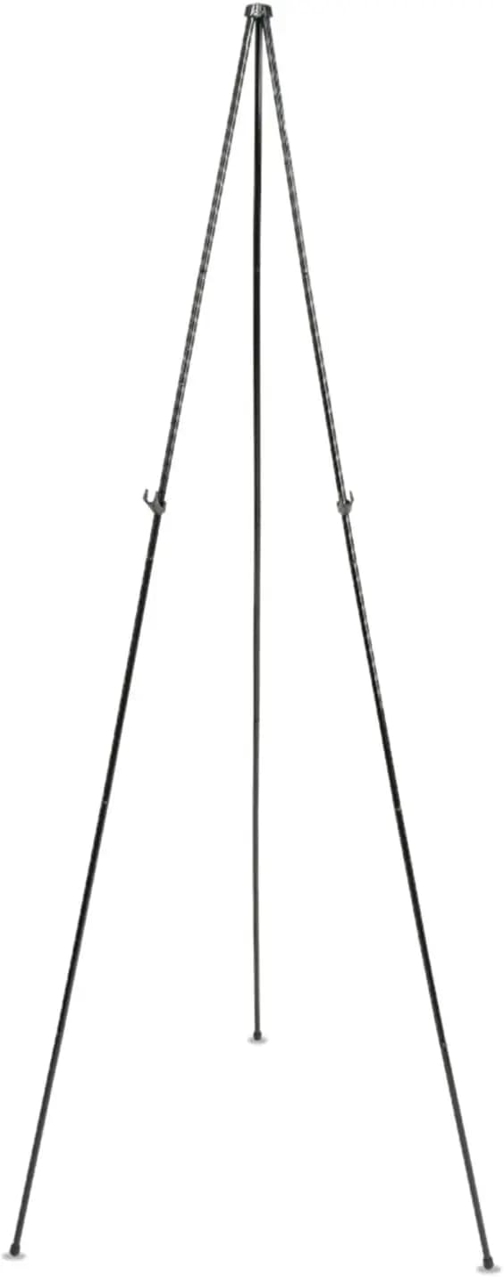 Supporto per Cavalletto Telescopico Regolabile, Espositore a Treppiede da 63 Pollici per Ufficio, Scuola, Casa, Leggero, Nero
