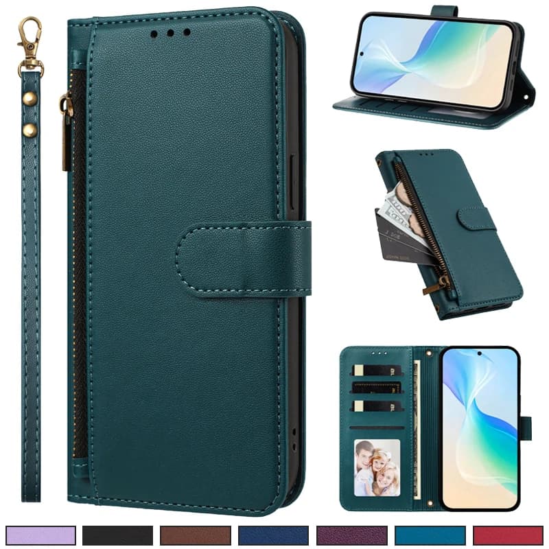 Zipper Flip Case For Blackview Shark 8 9 6 Case for Blackview Shark 9 Wave 8 8C 6C A53 A52 Pro Book Cover Wallet Card Slots Bags